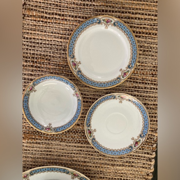 Blue Floral Crown Imperial Czecho-Siowakia Lauriston 6 piece place setting - Picture 8 of 12